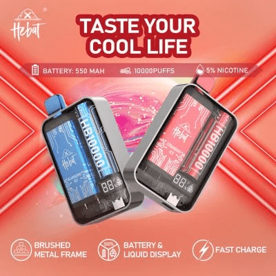HEBAT 喜貝 拋棄式電子煙|10000口大容量|15ml 煙油|多種口味|一次性設計